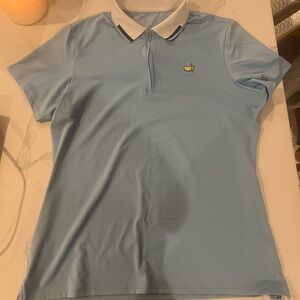 Women’s Masters Light Blue Performance Golf Polo - Size MD